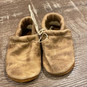 Starry knight leather moccasin booties